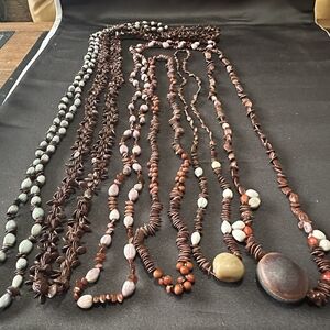 J458 Bulk Bundle of 6 Vintage Seed Necklaces